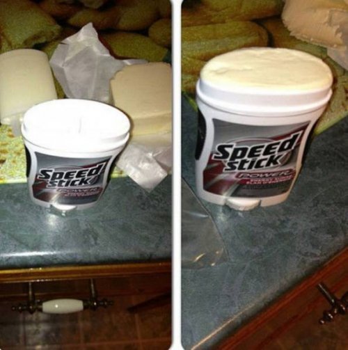 Масляный дезодорант

Замените дезодорант своей жертвы сливочным маслом накануне вечером.