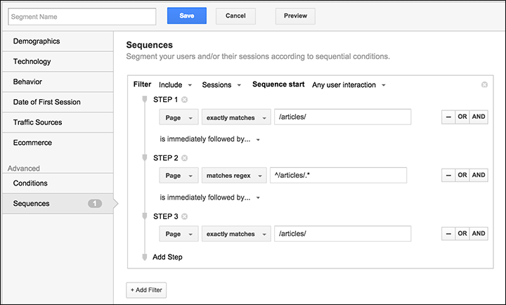 
Пример того, как надо искать пого-стикинг в Google Analytics
