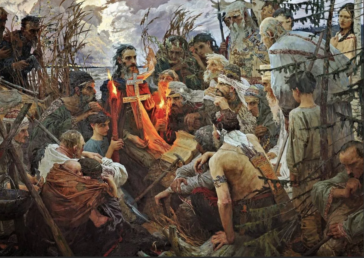 Жили в лесах, в землянках, носили шкуры...