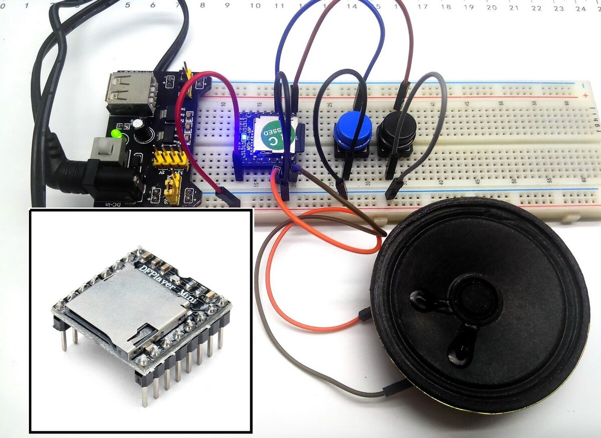 DFPlayer mini хорошо работает и сам по себе