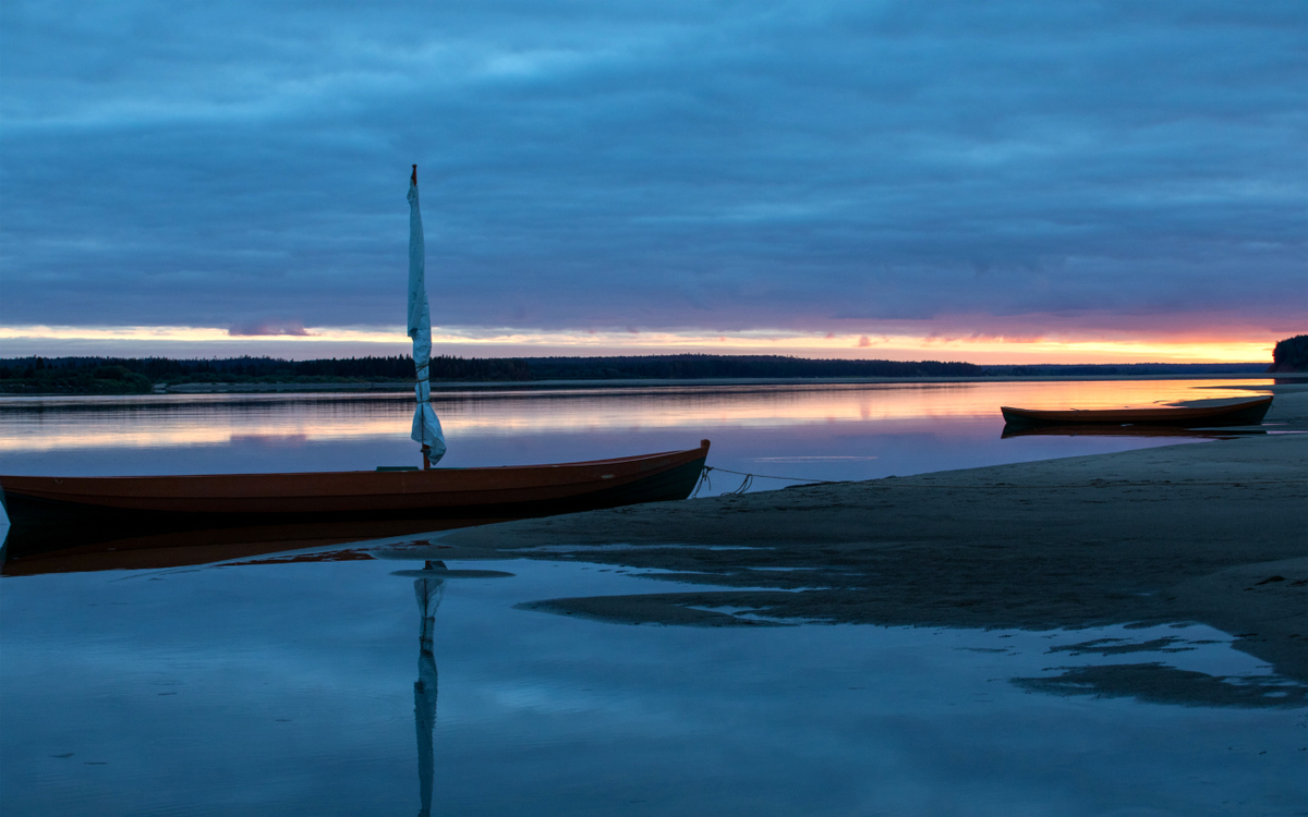 Закат над Мезенью