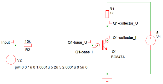 Модель классического ключа на биполярном транзисторе. Иллюстрация моя