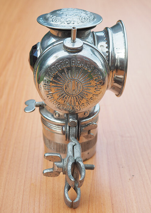 Карбидный велосипедный фонарь Solar из коллекции Веломузея Андрея Мятиева.