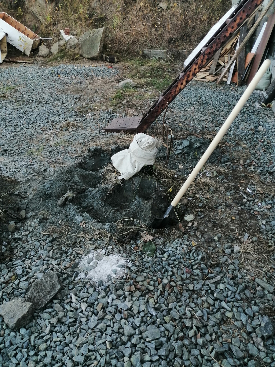 Первоначальный вид скважины. 