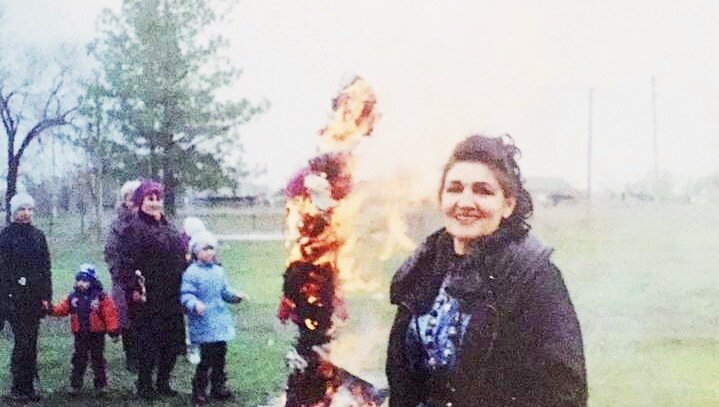 Фото из личного архива: моя мама на Масленице в хуторе Привольном Ростовской области