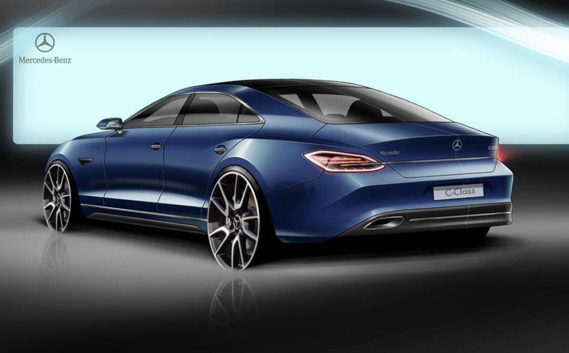 Mercedes C-Class EV 2024 рендеринг