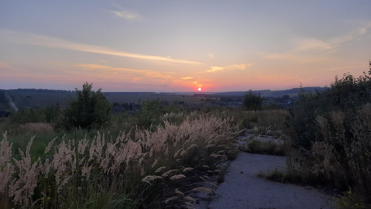 вечер в деревне
