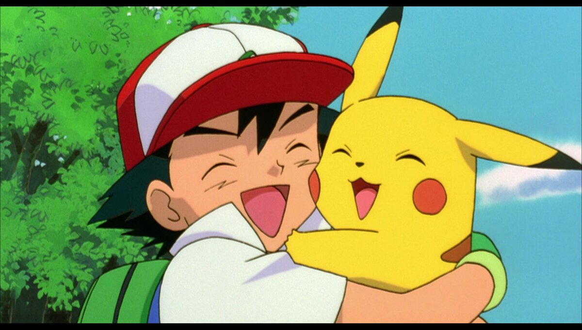 Пикачу со своим тренером Эшем Кетчумом