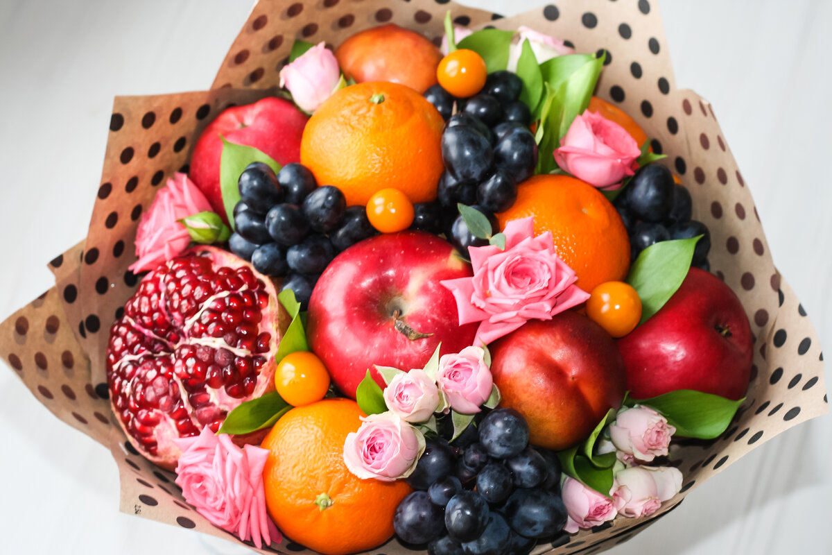 Как сделать букет из фруктов и овощей своими руками