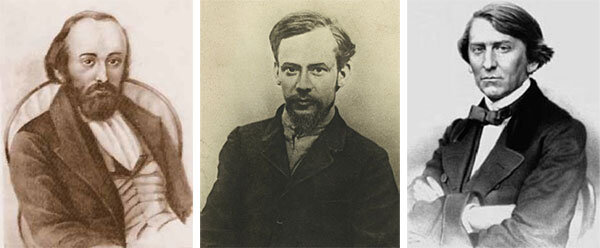 М. Петрашевский, Ф. Достоевский, А. Плещеев