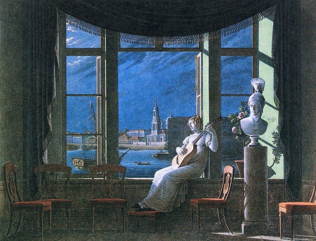 Окна 19 века. Фёдор толстой у окна. Лунная ночь 1822. Ф.П. толстой у окна в лунную ночь 1822.