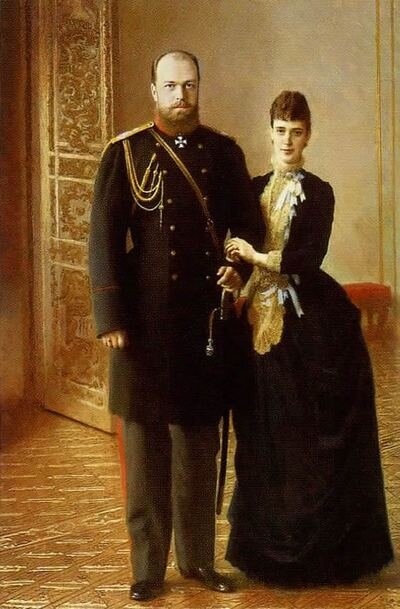 С супругой, Марией Федоровной