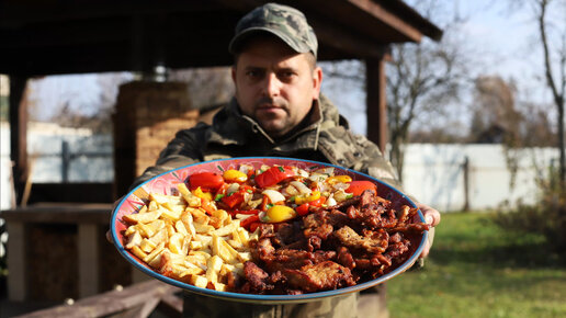 Сеня в деле кебаб. Сеня в деле картофель с мясом. овощи картошка соль. рецепты от сеня в дело.
