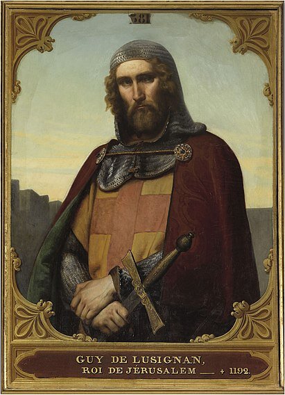 Король Иерусалима Ги де Лузиньян. Иллюстрация из Wiki
