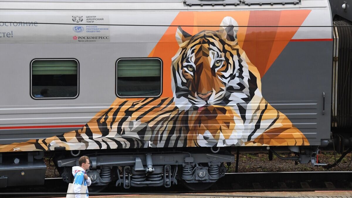    Презентация тематического поезда "Россия" сообщением Владивосток - Москва в рамках Восточного экономического форума во Владивостоке© РИА Новости / Александр Кряжев