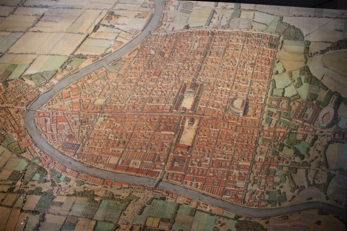 Карта города времен Римской империи. Фото автора