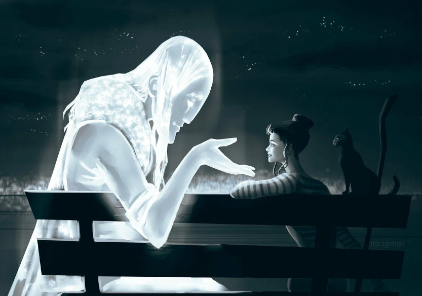 Душа умершего со мной. Девушка и призрак парня. Душа заблудшие души. Человек уходящий на тот свет. Душа уходит.