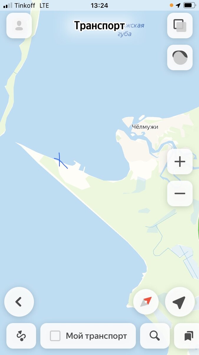 Коса Стрелка на карте