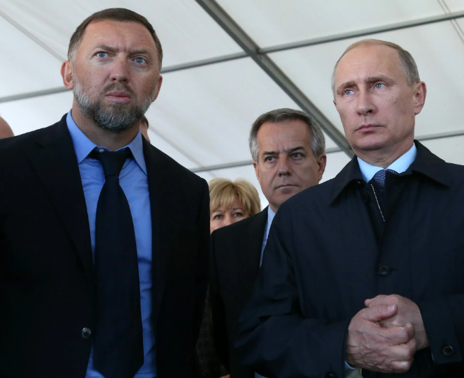 Олег Дерипаска и Владимир Путин