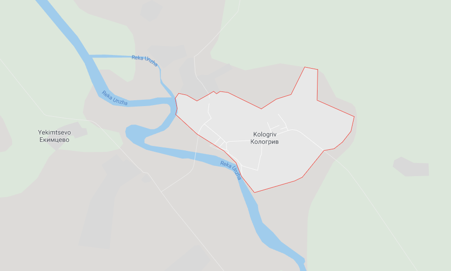 Город Кологрив (Костромская область) на карте