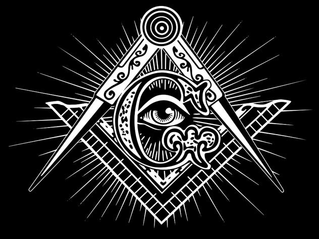 Символ масонства — инструменты каменщика: циркуль и наугольник