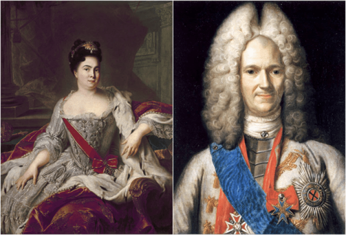 Екатерина I  и Александр Данилович Меншиков