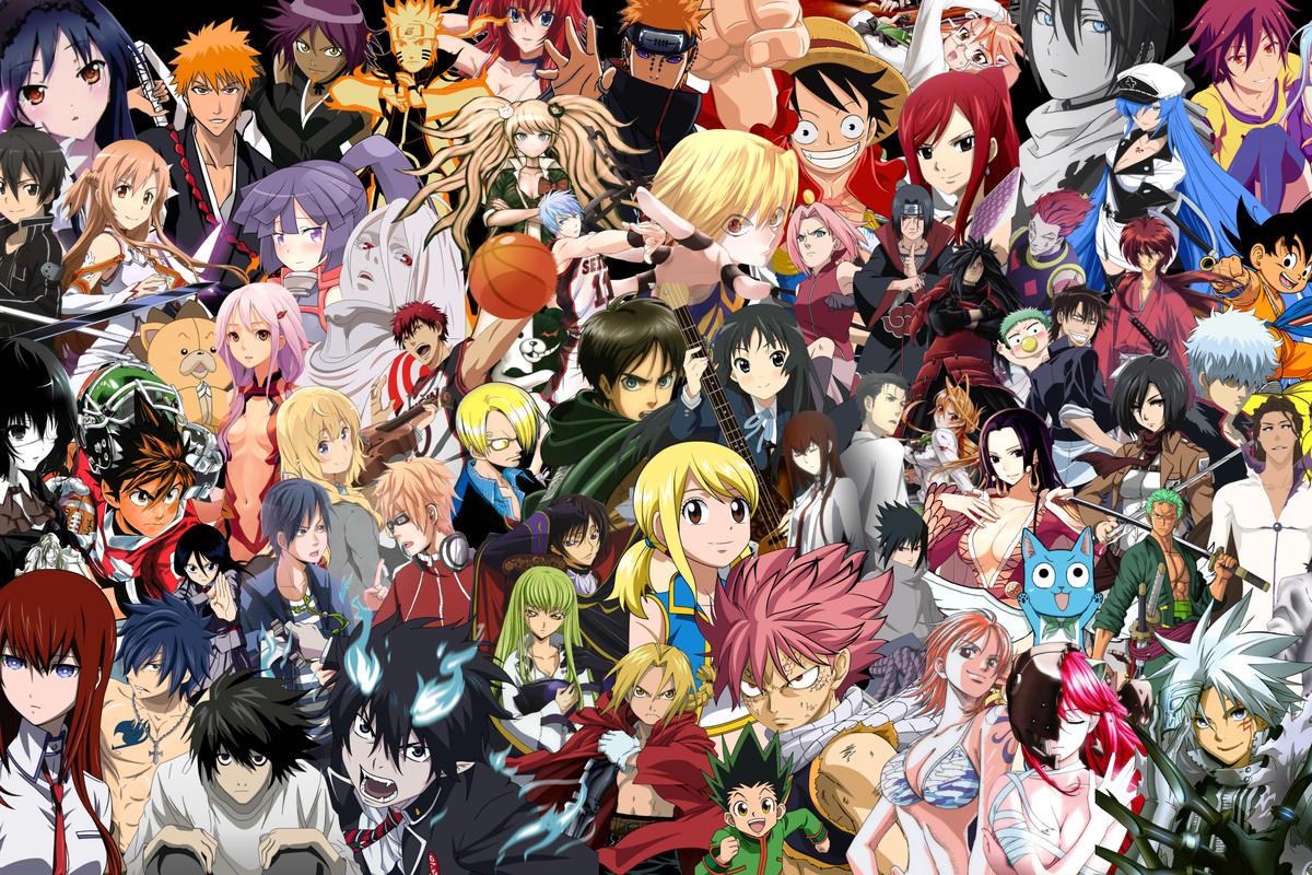 Персонажи одних из самых популярных аниме.