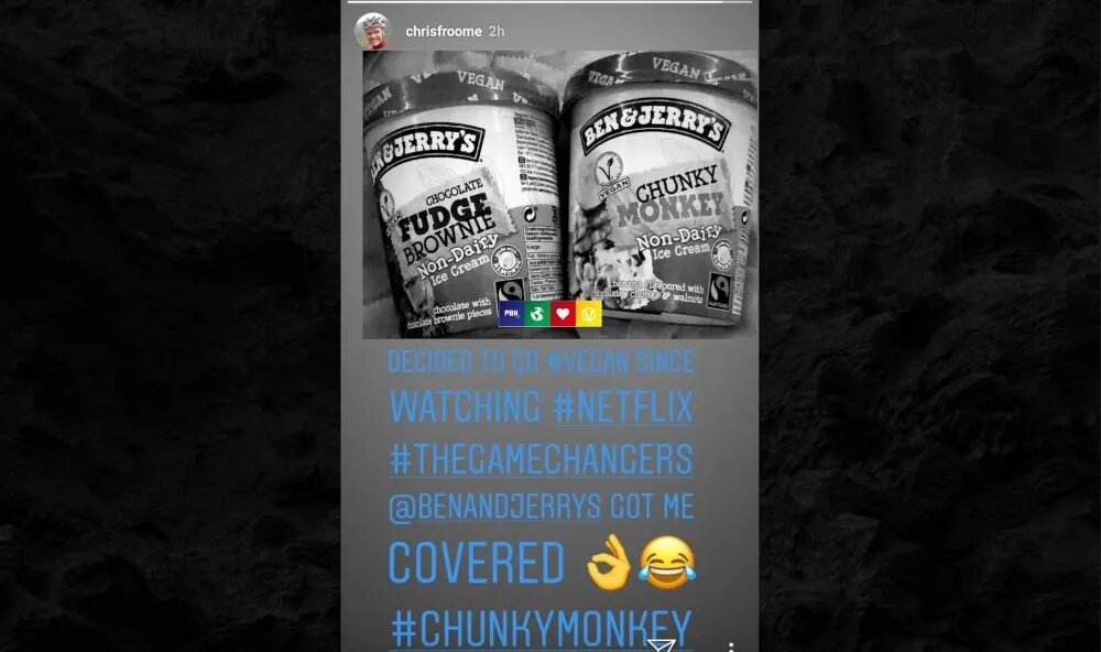 Спортсмен дает растительную диету. 