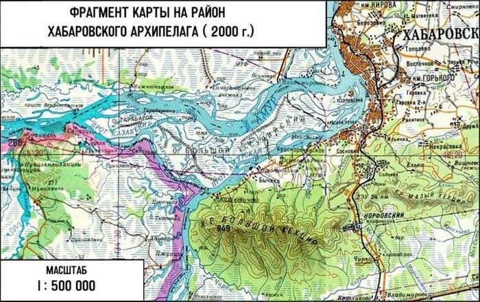 Граница России с Китаем. Правый берег Амура - российский.