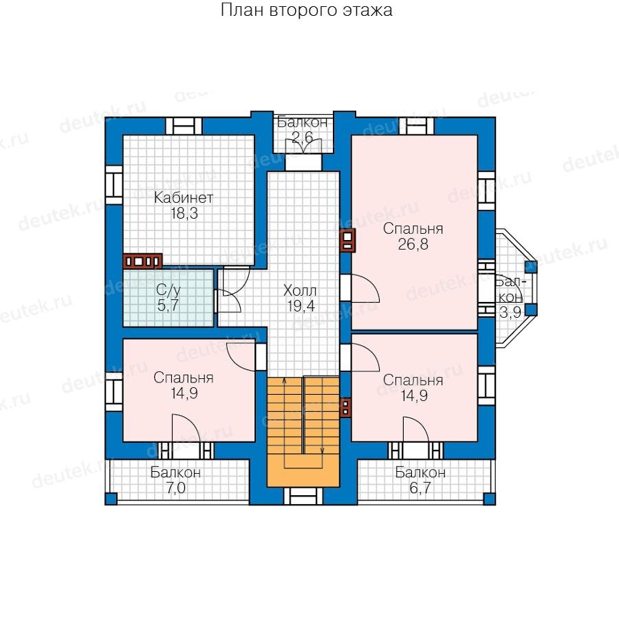 Проект двухэтажного дома 204 м2 в европейском стиле. | DEUTEK -  проектирование домов | Дзен