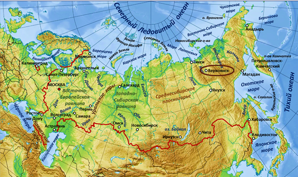 Верхоянск находится в Якутии
