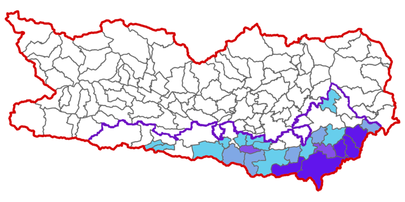 Количество словенцев в Каринтии по данным на 2001 год