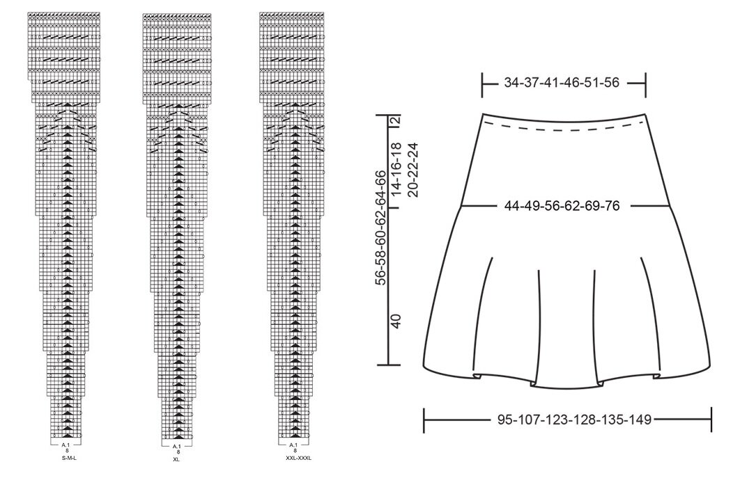 Юбка спицами: схемы вязания с подробным описанием