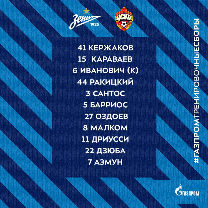 Состав Зенита