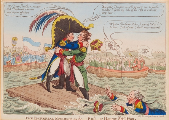Тильзитский мир. Автор: James Gillray