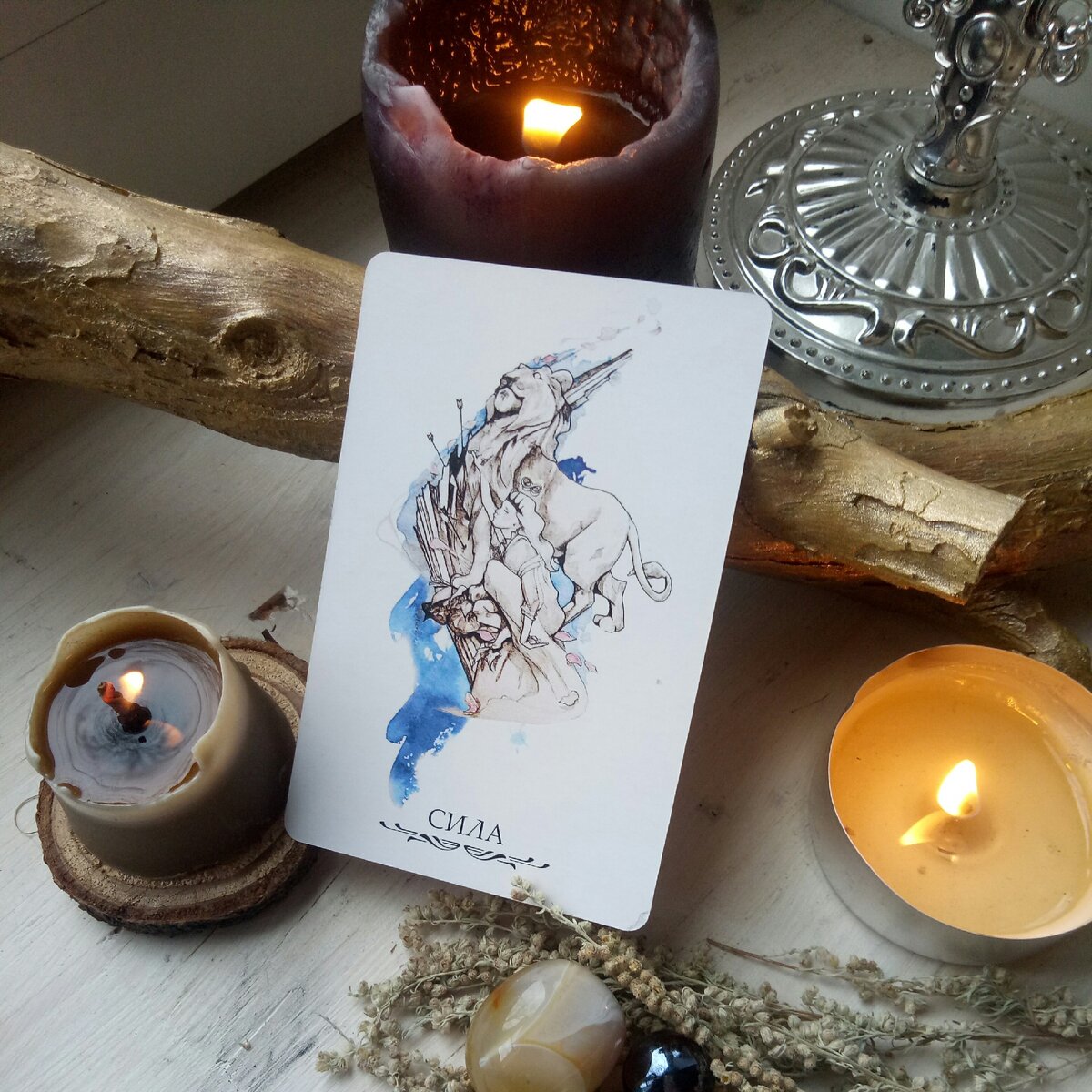 Аркан "Сила" помогает выстоять в любые времена, наслаждаться жизнью и развивать смелость.