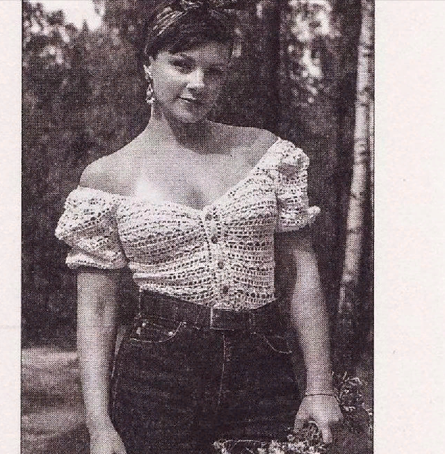скрин экрана блуза "Селяночка" из журнала ВЯЖЕМ КРЮЧКОМ №5 2020  https://clck.ru/PcZ3i