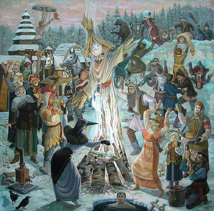 "Масленница" худ. С. Крылов