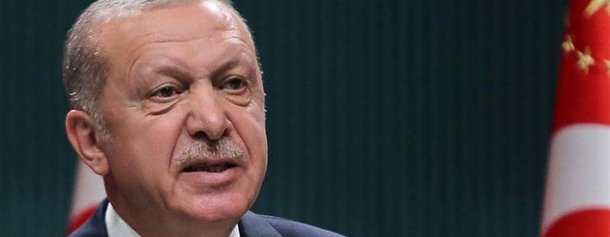 Эрдоган во время пресс-конференции 