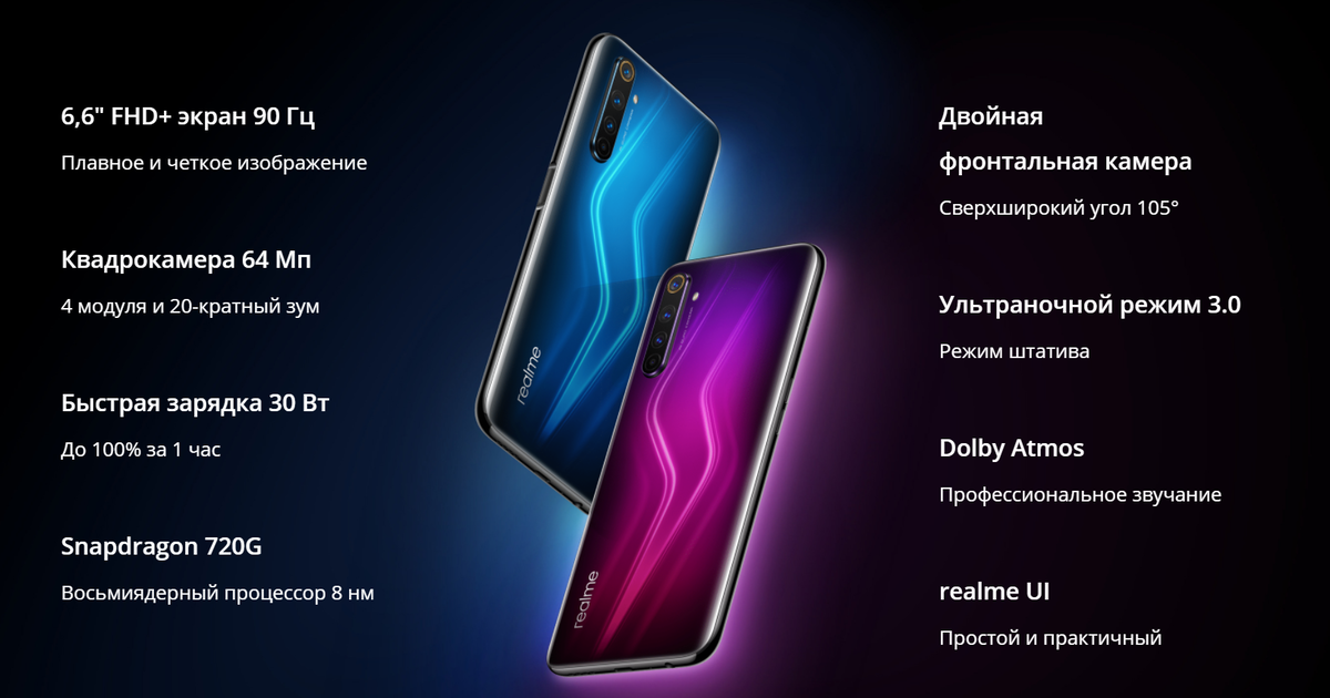 Технические характеристики смартфона Realme 6 Pro