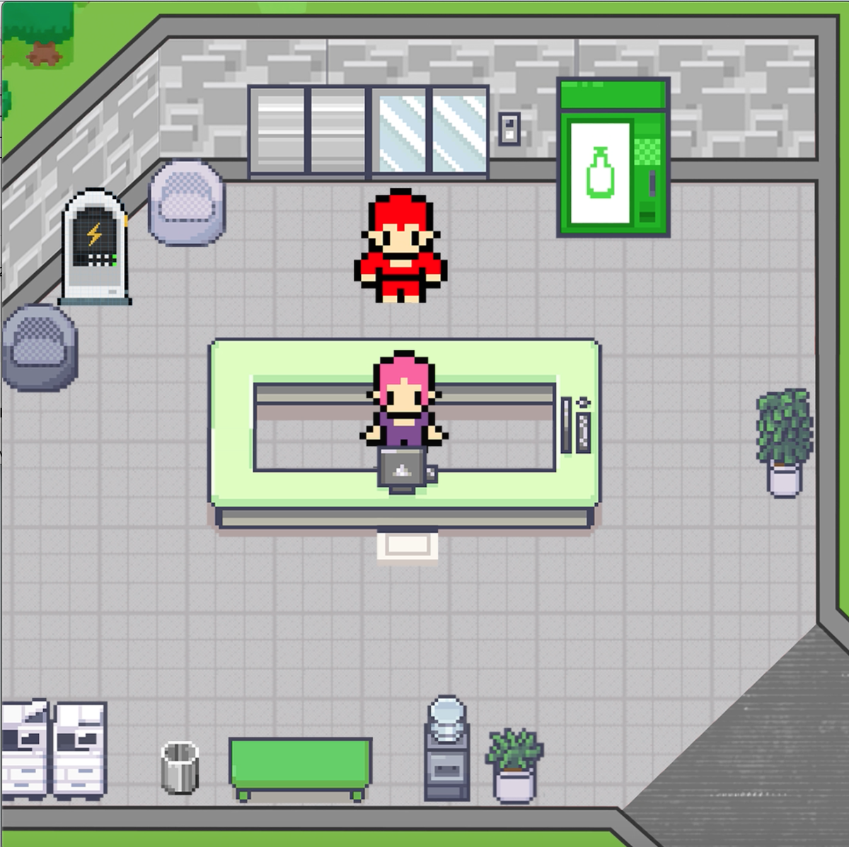 Интерфейс игры "Зеленый офис"