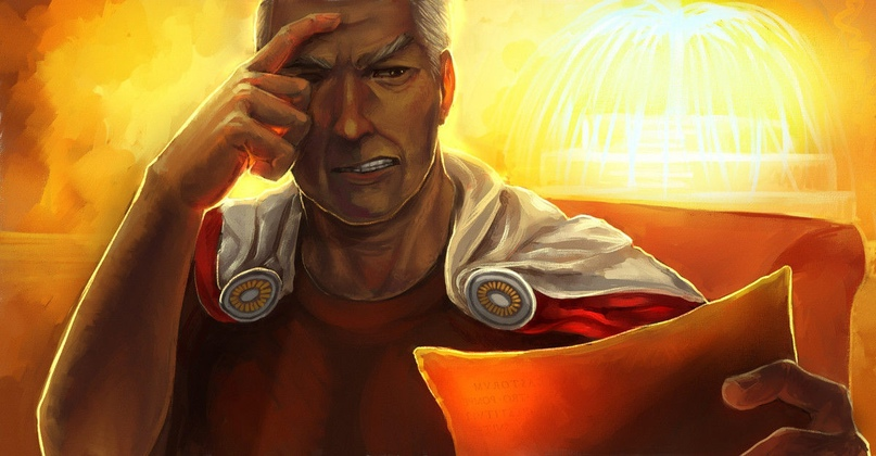 Понтий Пилат в мантии "с кровавым подбоем"