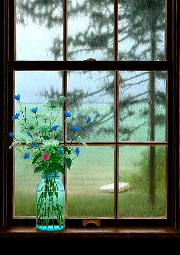 Ilgiz за окном дождь. Пейзаж в окне.
