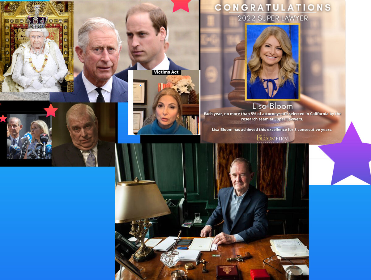 Самые знаменитые адвокаты США защищают ту, что лбвиняет сына королевы… фотоколлаж автора 