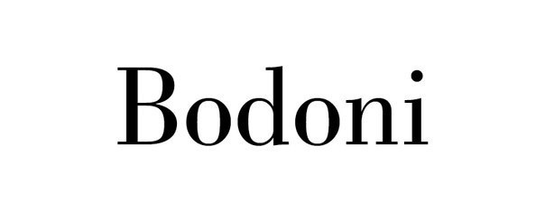Bodoni. Шрифт с засечкам