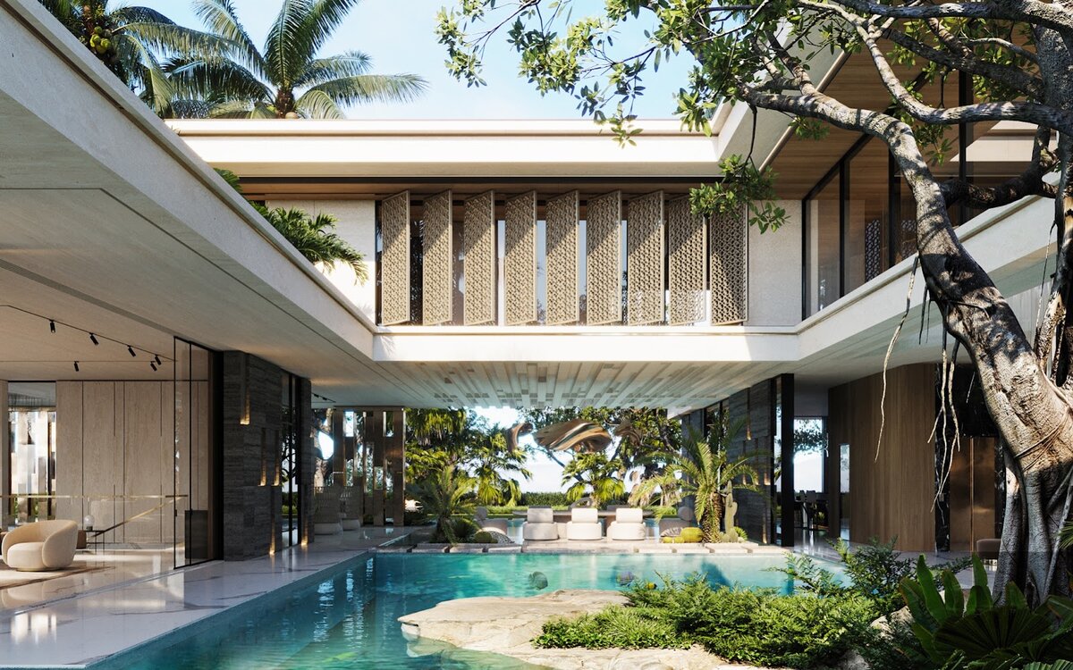 Новый проект Studia 54 – тропическая вилла в Сингапуре с подземным аквариумом 
