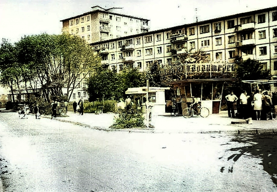 Владивосток. Фото ориентировочно 1980 года. Остановка Постышева. Яндекс картинки.