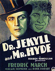 Афиша фильма. Автор: Paramount Pictures - http://www.1000misspenthours.com/posters/postersa-d/drjekyllandmrhyde1931.jpg, Добросовестное использование, https://ru.wikipedia.org/w/index.php?curid=267896