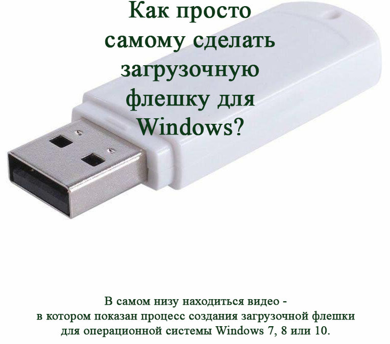 Как сделать флешку установочной