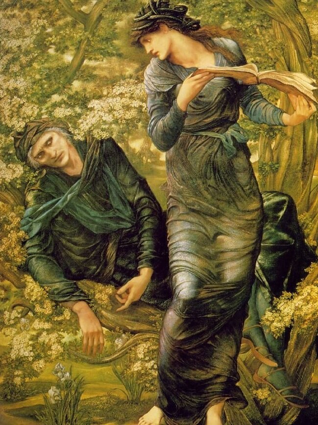 Эдвард Бёрн-Джонс "Зачарованный Мерлин"